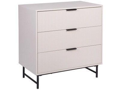 undefined, Kommode ONARIA 3 Schubladen 40x80x80cm beige, Kommode ONARIA 3 Schubladen 80x40x80cm beige