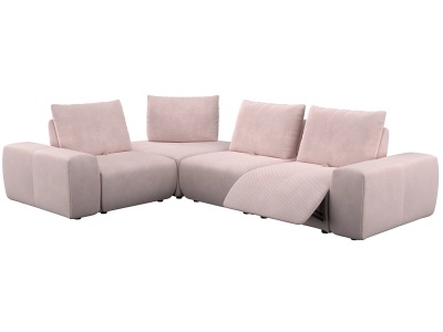 SWISS HOME STYLE, Ecksofa SWISS HOME STYLE MAJA Stoff rosa