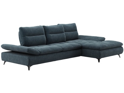 SWISS HOME STYLE, Ecksofa SWISS HOME STYLE ENTRY Stoff dunkelblau