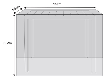 undefined, Schutzhülle für Gartentisch COVER Anthrazit, Schutzhülle für Gartentisch COVER Anthrazit