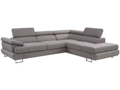 undefined, Ecksofa LUTON Polyester grau, Ecksofa LUTON Polyester grau