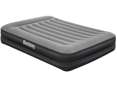 Bestway, Bestway Luftbett tritech air 67403 203/152/46 cm , Tritech Air , Grau, Schwarz , Kunststoff , 152x46 cm , matt , integrierte elektrische Pumpe, integriertes Kissen, beflockte Schlafseite , 0069160801, Luftmatratze QUEEN 152x203cm TriTech flexibel