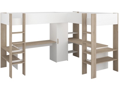 Bett mittelhoch ALEXANDRA 90x200cm weiss