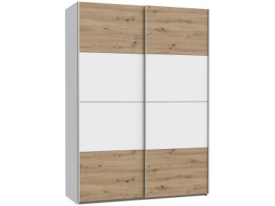 undefined, Schwebetürenschrank PALERMO artisan eiche 2 Türen, Schwebetürenschrank PALERMO artisan eiche 2 Türen