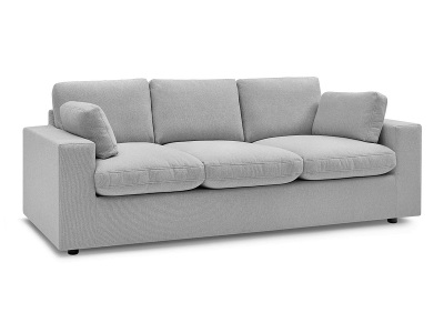 Bobochic, 3er Sofa BOBOCHIC BELAIR Stoff hellgrau