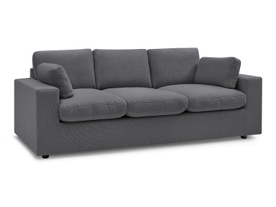 Bobochic, 3er Sofa BOBOCHIC BELAIR Stoff dunkelgrau