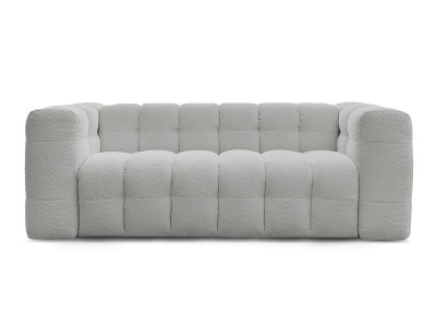 Bobochic, 3er Sofa BOBOCHIC CLOUD Boucle-Stoff hellgrau