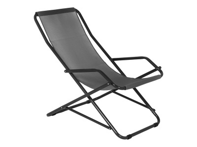 undefined, Liegestuhl KRABI Edelstahl dunkelgrau, Liegestuhl KRABI 62x85x90cm dunkelgrau