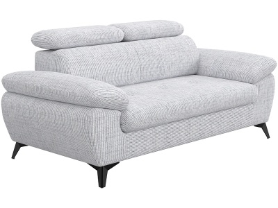 undefined, 2er Sofa HUDSON Stoff grau, 2er Sofa HUDSON Stoff grau