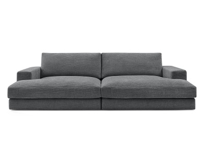Bobochic, Sofa BOBOCHIC LEONARD Stoff mit Textur dunkelgrau