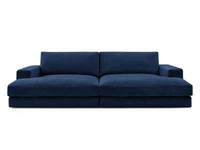 Bobochic, Sofa BOBOCHIC LEONARD Stoff mit Textur dunkelblau