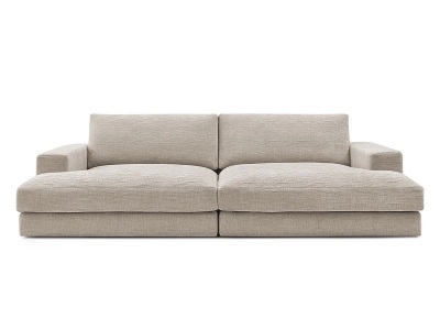 Bobochic, Sofa BOBOCHIC LEONARD Stoff mit Textur beige, Sofa BOBOCHIC LEONARD Stoff mit Textur beige