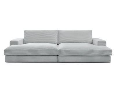 Bobochic, Sofa BOBOCHIC LEONARD Cord-Stoff hellgrau, Sofa BOBOCHIC LEONARD Cord-Stoff hellgrau