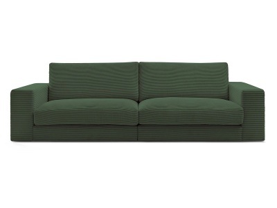 Bobochic, 3er Sofa BOBOCHIC LEONARD Cord-Stoff grün