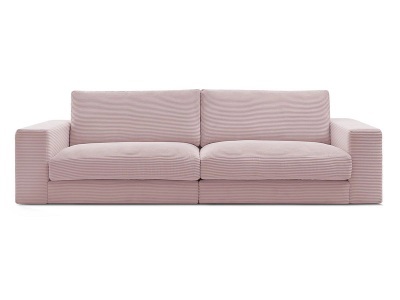 Bobochic, 3er Sofa BOBOCHIC LEONARD Cord-Stoff violett