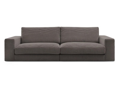 Bobochic, 3er Sofa BOBOCHIC LEONARD Cord-Stoff rotbraun