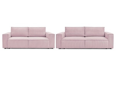 Bobochic, 2er + 3er Sofa BOBOCHIC NIHAD Cord-Stoff violett, 2er + 3er Sofa BOBOCHIC NIHAD Cord-Stoff violett