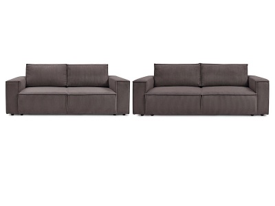 Bobochic, 2er + 3er Sofa BOBOCHIC NIHAD Cord-Stoff taupe, 2er + 3er Sofa BOBOCHIC NIHAD Cord-Stoff taupe