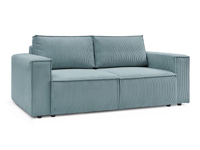 Bobochic, 2er Sofa BOBOCHIC NIHAD Cord-Stoff hellblau