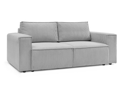 Bobochic, 2er Sofa BOBOCHIC NIHAD Cord-Stoff hellgrau