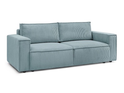 Bobochic, 3er Sofa BOBOCHIC NIHAD Cord-Stoff hellblau