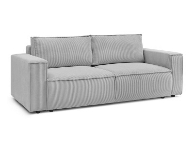 Bobochic, 3er Sofa BOBOCHIC NIHAD Cord-Stoff hellgrau