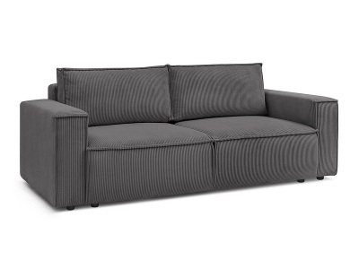 Bobochic, 3er Sofa BOBOCHIC NIHAD Cord-Stoff dunkelgrau