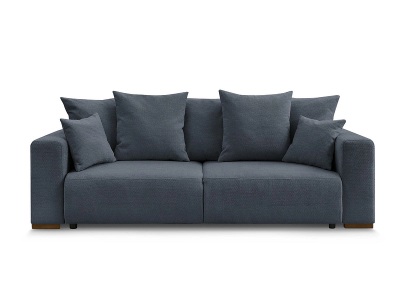 Bobochic, 3er Sofa BOBOCHIC SIDONIE Stoff chiniert dunkelblau