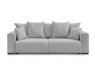 Bobochic, 3er Sofa BOBOCHIC SIDONIE Stoff chiniert hellgrau