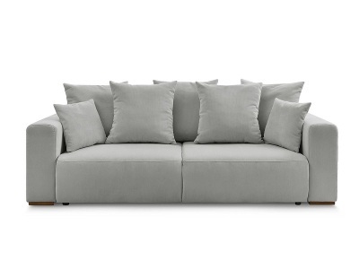 Bobochic, 3er Sofa BOBOCHIC SIDONIE Cord-Stoff hellgrau