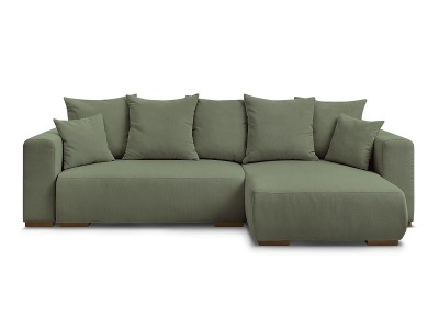 Bobochic, Ecksofa BOBOCHIC SIDONIE Cord-Stoff grün