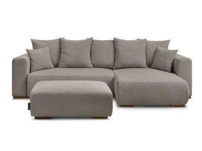 Bobochic, Ecksofa mit Hocker BOBOCHIC SIDONIE Cord-Stoff taupe