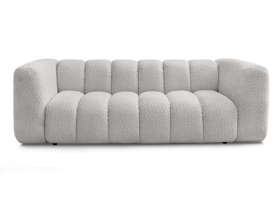 Bobochic, 3er Sofa BOBOCHIC TALIA Boucle-Stoff hellgrau