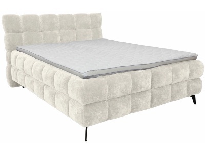 undefined, Boxspringbett BUBBLE weiss 180x200cm halbfest