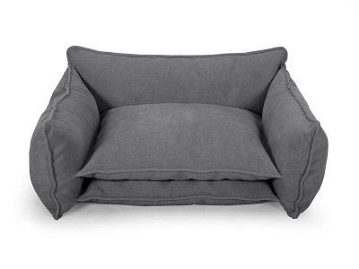 Bobochic, BOBOCHIC Hundebett Stoff mit Textur Dunkelgrau.ToLowerCase()), Hundebett BOBOCHIC PLUTO Stoff mit Textur dunkelgrau