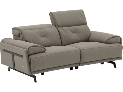CAMPO DE FIORI, 2er Sofa CAMPO DE FIORI SIENA Echtleder taupe