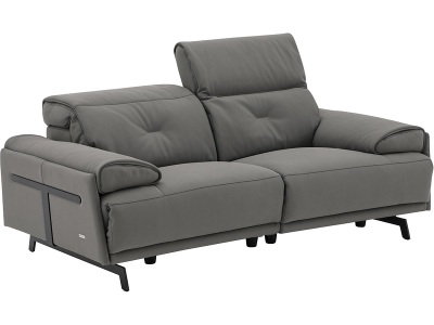 CAMPO DE FIORI, 2er Sofa CAMPO DE FIORI SIENA Echtleder elefantgrau