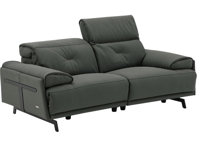 CAMPO DE FIORI, 2er Sofa CAMPO DE FIORI SIENA Echtleder khaki