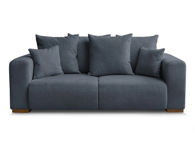 Bobochic, 2er Sofa BOBOCHIC SIDONIE Stoff chiniert dunkelblau