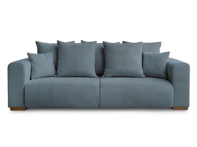 Bobochic, 3er Sofa BOBOCHIC SIDONIE Cord-Stoff blau, 3er Sofa BOBOCHIC SIDONIE Cord-Stoff blau