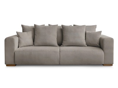 Bobochic, 3er Sofa BOBOCHIC SIDONIE Cord-Stoff taupe