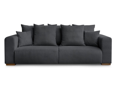 Bobochic, 3er Sofa BOBOCHIC SIDONIE Cord-Stoff schwarz, 3er Sofa BOBOCHIC SIDONIE Cord-Stoff schwarz