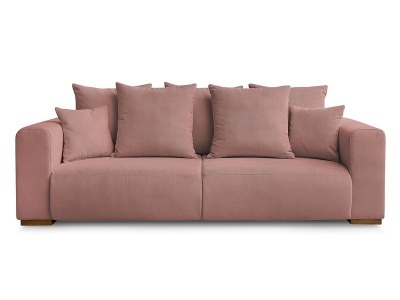 Bobochic, 3er Sofa BOBOCHIC SIDONIE Cord-Stoff rosa, 3er Sofa BOBOCHIC SIDONIE Cord-Stoff rosa