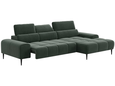 SWISS HOME STYLE, Ecksofa SWISS HOME STYLE THEO Stoff dunkelgrün