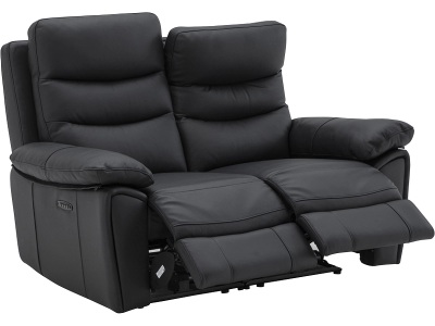 CONFORAMA, 2er Sofa ROMA Echtleder schwarz