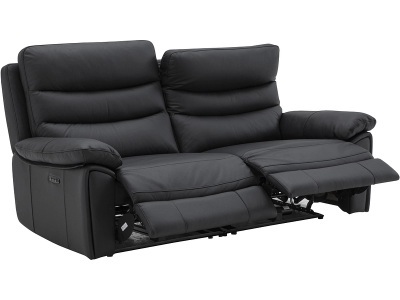 CONFORAMA, 3er Sofa ROMA Echtleder schwarz