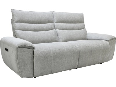 CONFORAMA, 3er Sofa COME Stoff hellgrau
