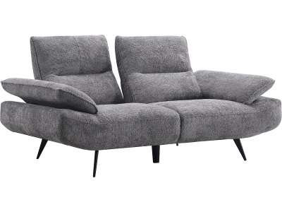CONFORAMA, 2er Sofa ROCKY Stoff dunkelgrau