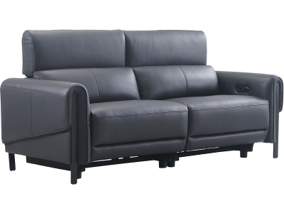 CONFORAMA, 3er Sofa ELIOT Echtleder schwarz