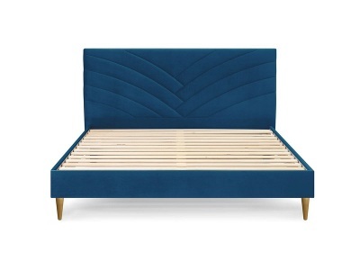 Bobochic, Bett BOBOCHIC VELVET 160x200cm blau, Bett BOBOCHIC VELVET 160x200cm blau